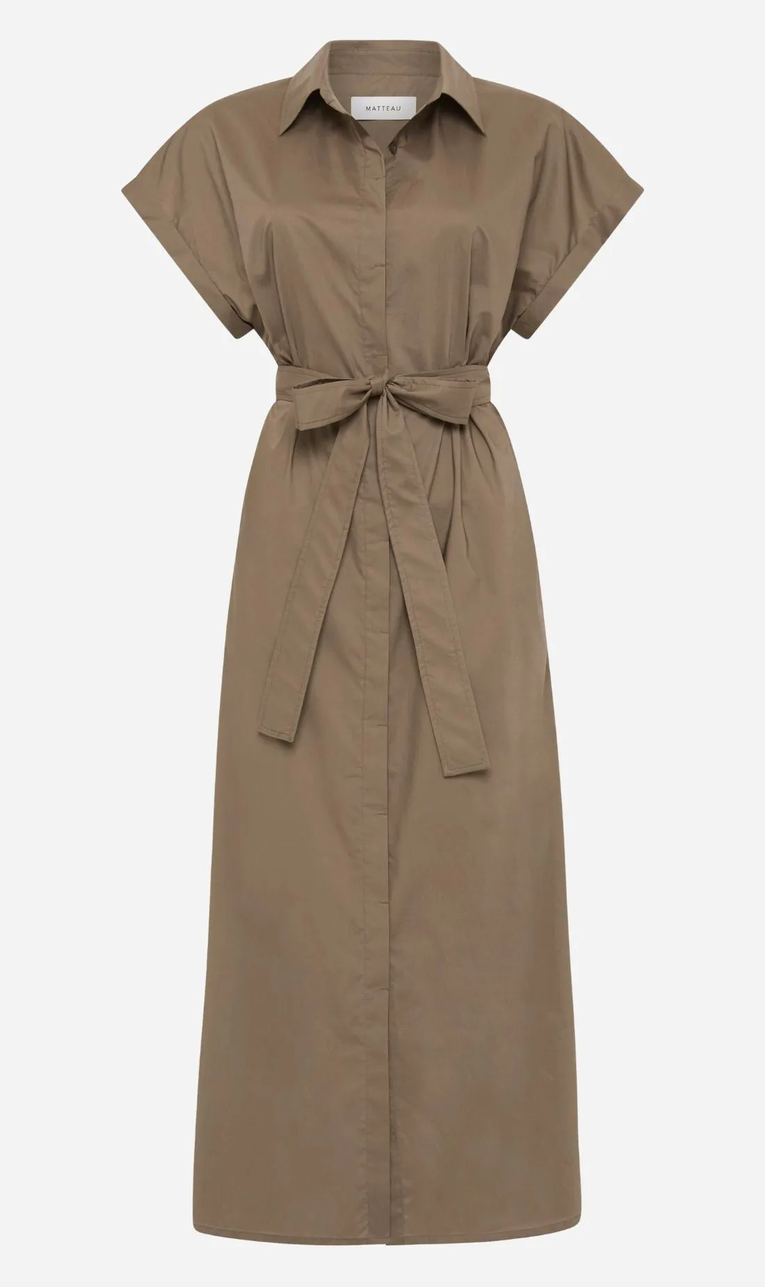 Matteau | Sleeveless Shirt Dress - Birch sold by Sister & Co