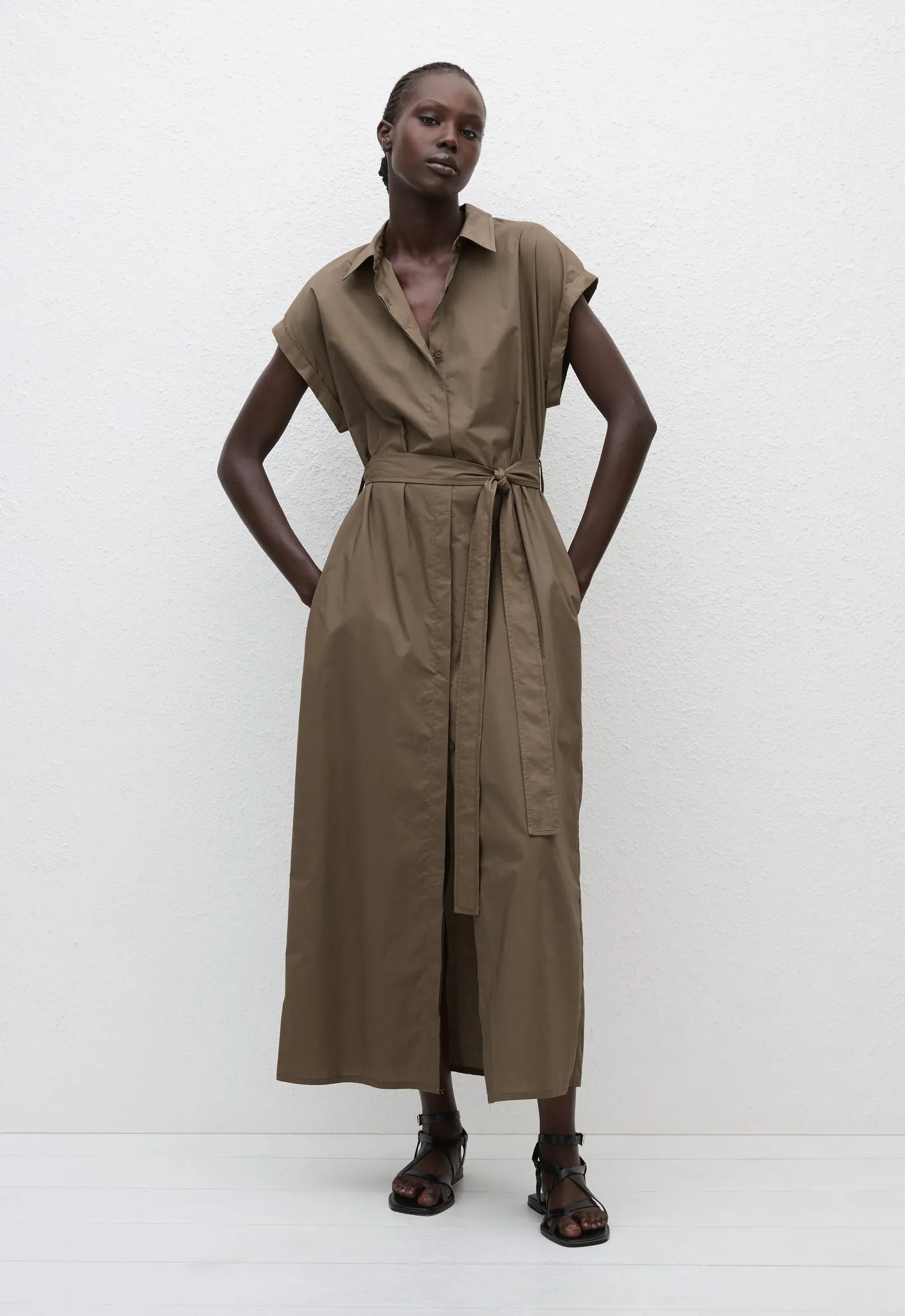 Matteau | Sleeveless Shirt Dress - Birch sold by Sister & Co product image thumbnail 4