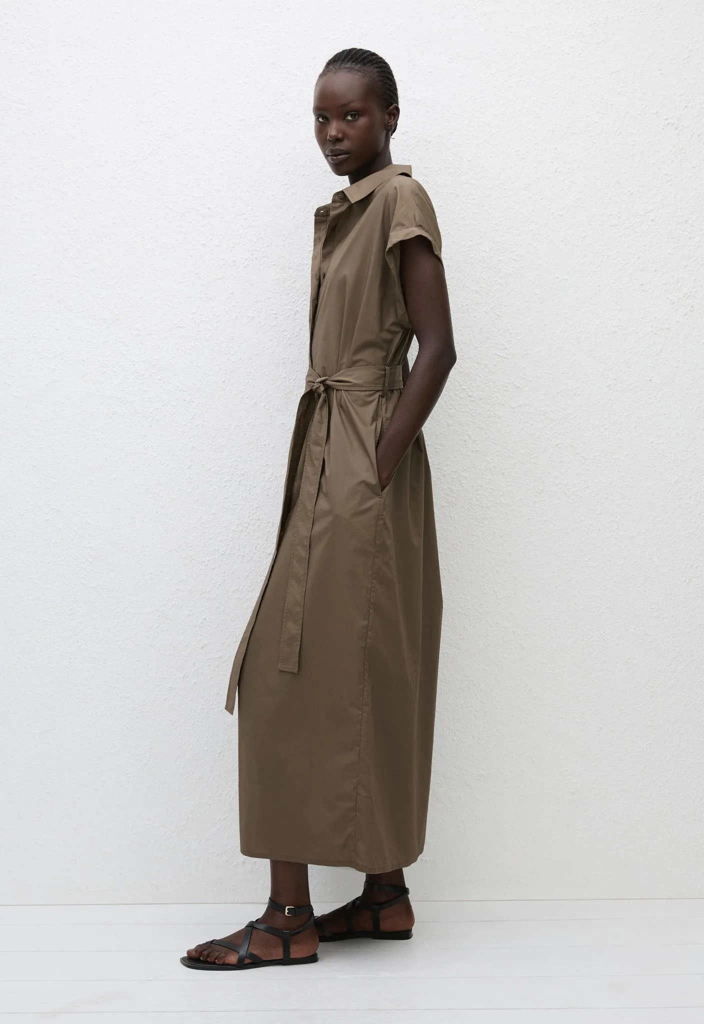 Matteau | Sleeveless Shirt Dress - Birch sold by Sister & Co product image thumbnail 5