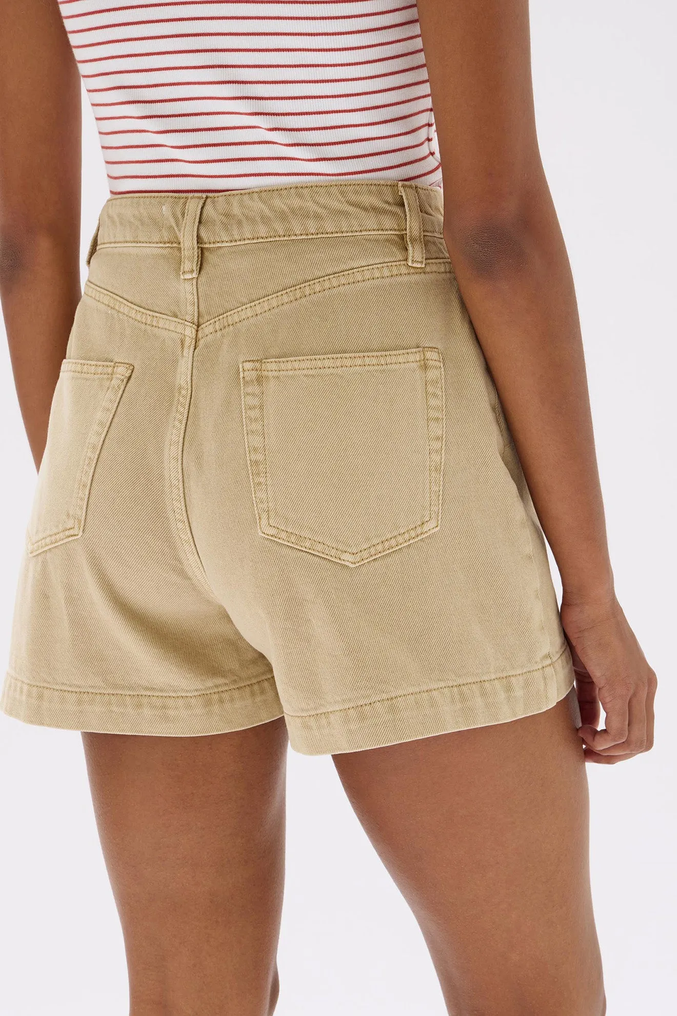 Assembly Label | Boxy Denim Short - Tan sold by Sister & Co product image thumbnail 5