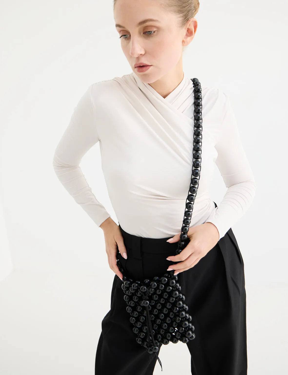 La Tribe | Beaded Crossbody Bag - Black sold by Sisters & Co product image thumbnail 2