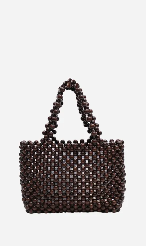 La Tribe | Bonbon Beaded Bag - Brown sold by Sister & Co