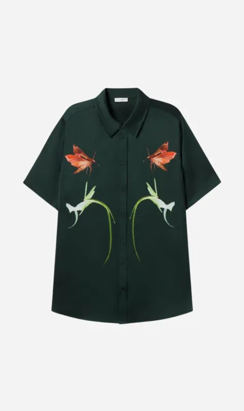 Silk Laundry | Short Sleeve Boyfriend Shirt - Symbiotic sold by Sister & Co