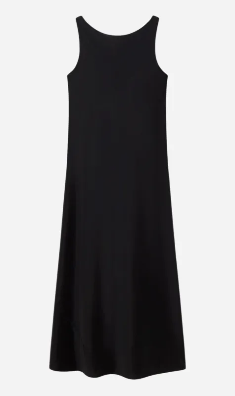 Silk Laundry | Habotai Scoop Back Dress - Black sold by Sister & Co