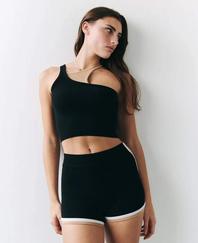 Nagnata | Retro Short 2.0 - Black / Sandstone sold by Sister & Co product image thumbnail 2