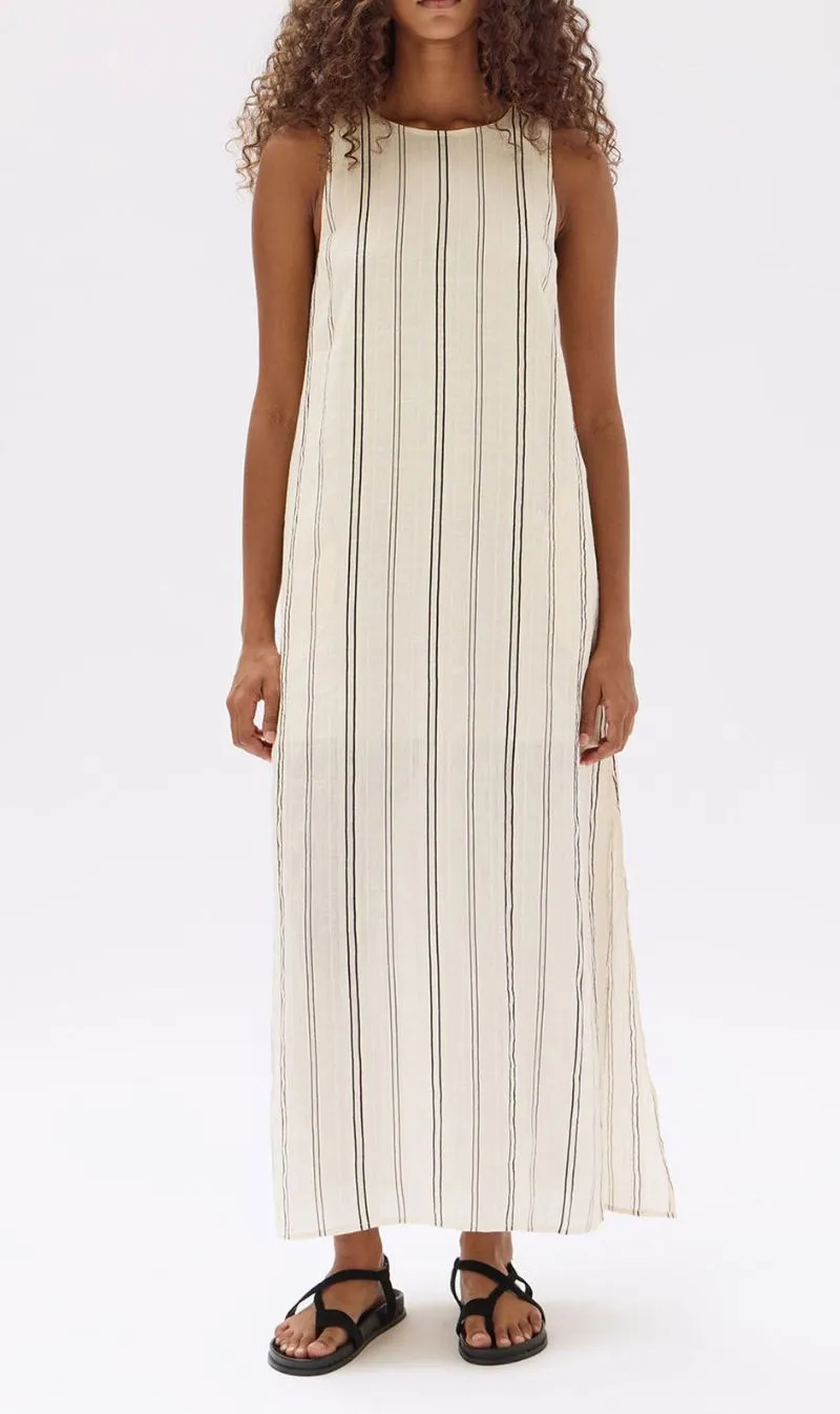 Assembly Label | Milos Stripe Maxi Dress - Cream/Black sold by Sister & Co