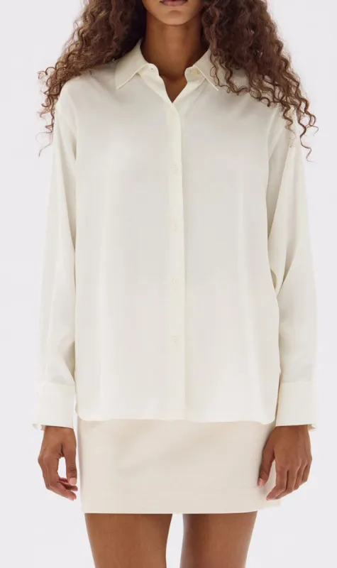 Assembly Label | Rae Long Sleeve Shirt - Cream sold by Sister & Co