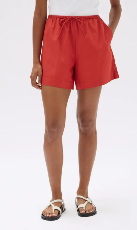 Assembly Label | Philipa Poplin Short - Papaya sold by Sister & Co