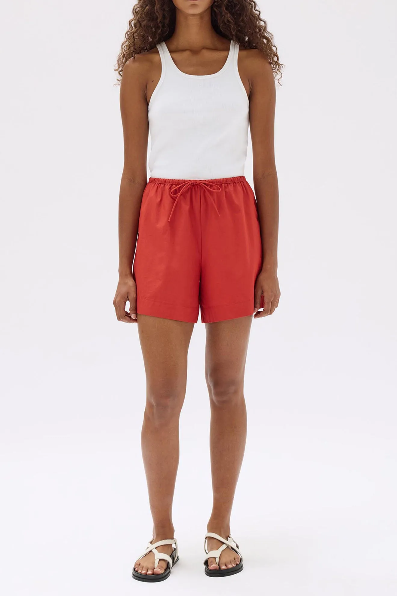 Assembly Label | Philipa Poplin Short - Papaya sold by Sister & Co product image thumbnail 2