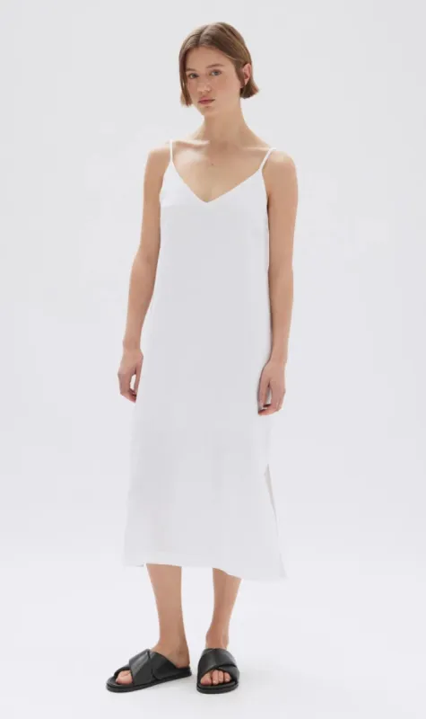 Assembly Label | Vallory Linen Slip Dress - White sold by Sister & Co