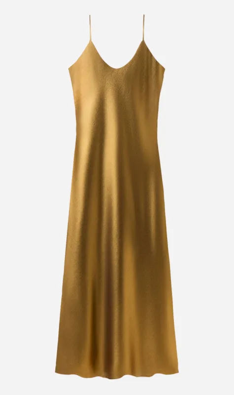 Silk Laundry | 1996 Dress - Gold sold by Sister & Co