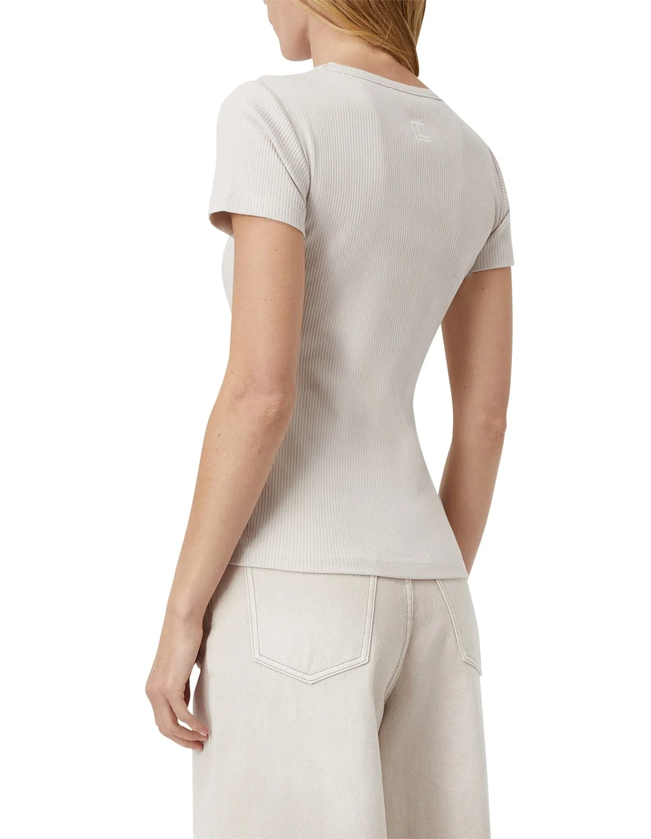 Camilla and Marc | Nora Scoop Fitted Tee - Light Lavender Grey sold by Sisters & Co product image thumbnail 3