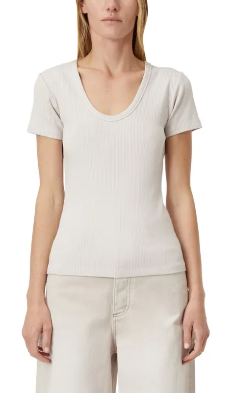Camilla and Marc | Nora Scoop Fitted Tee - Light Lavender Grey sold by Sisters & Co