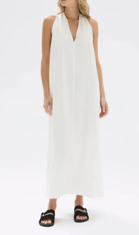 Assembly Label | Morgan Halter Midi Dress - Cream sold by Sister & Co