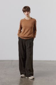 Laing | Ava Wide Leg Pant - Bark sold by Sister & Co