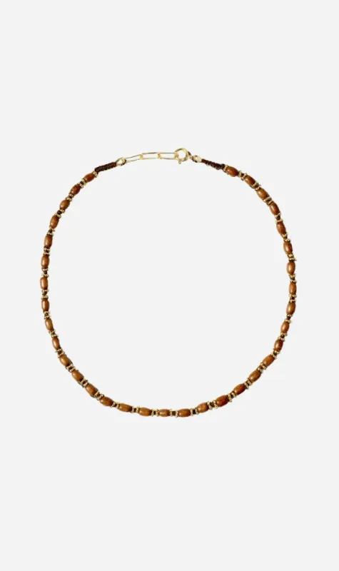 Tityaravy | Kamala Necklace - Wood / Brown sold by Sister & Co