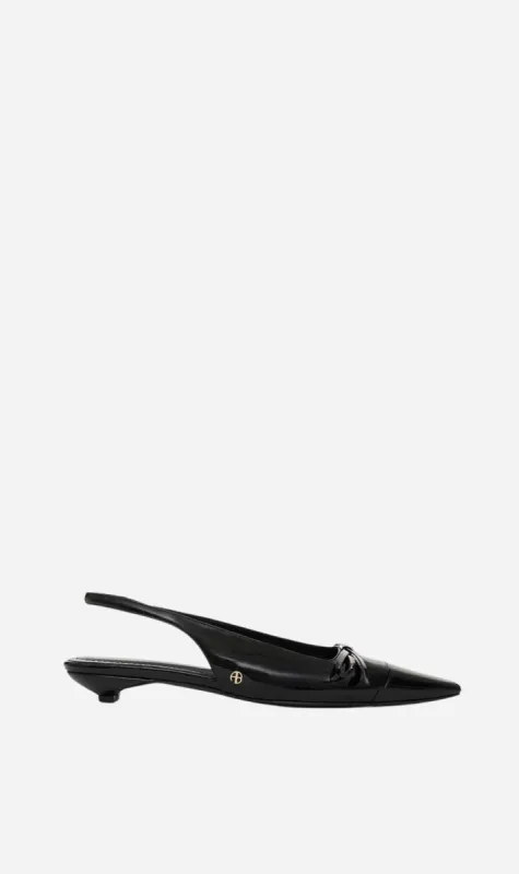Anine Bing | Zoey Slingback Heels - Black Patent sold by Sister & Co
