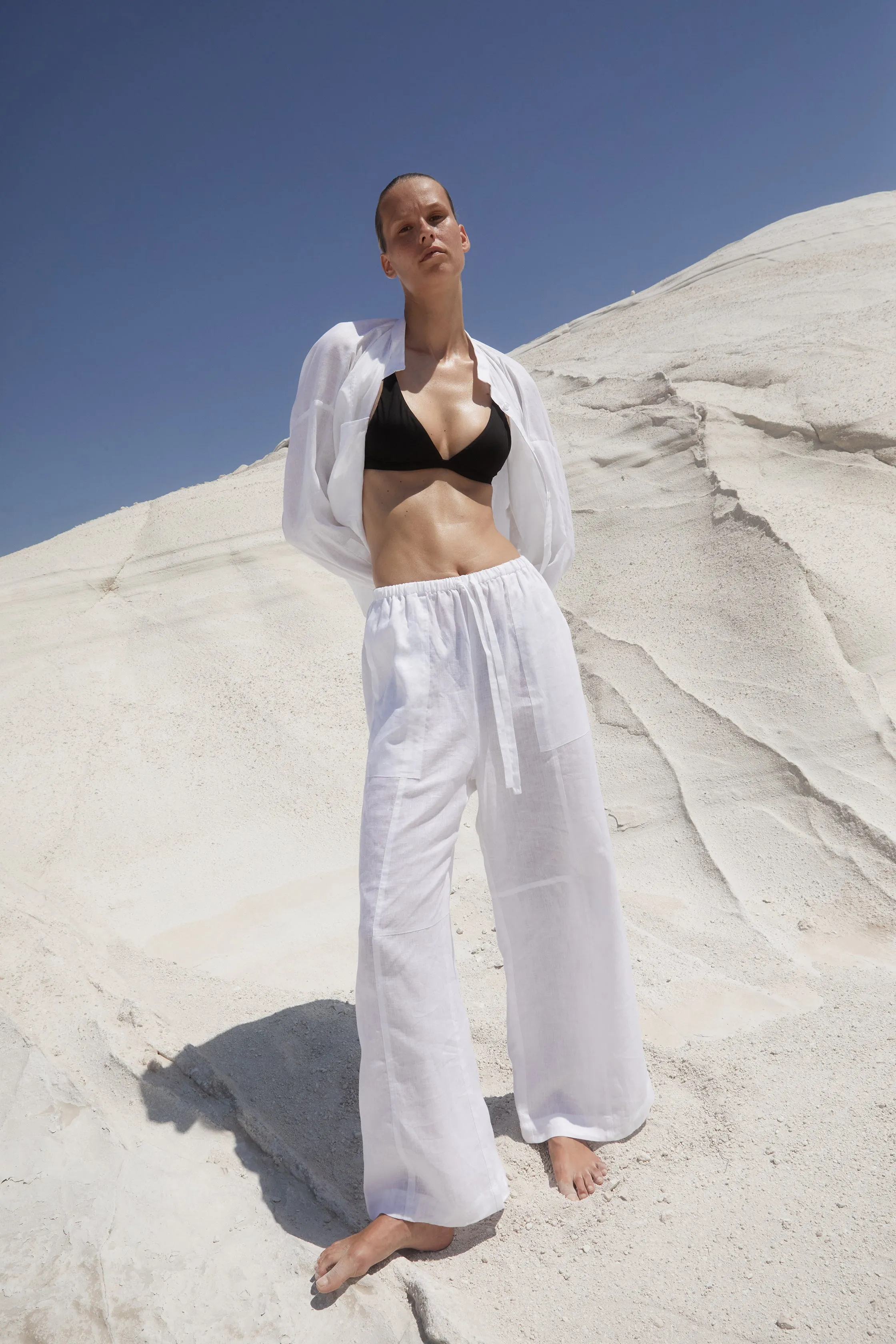 Bondi Born | Leiden Relaxed Pant - White sold by Sister & Co product image thumbnail 2