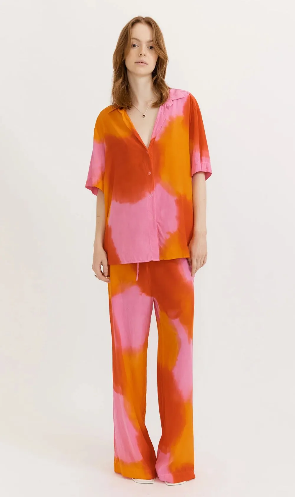 Gary Bigeni | Santana Shirt - Hand Painted Red sold by Sister & Co