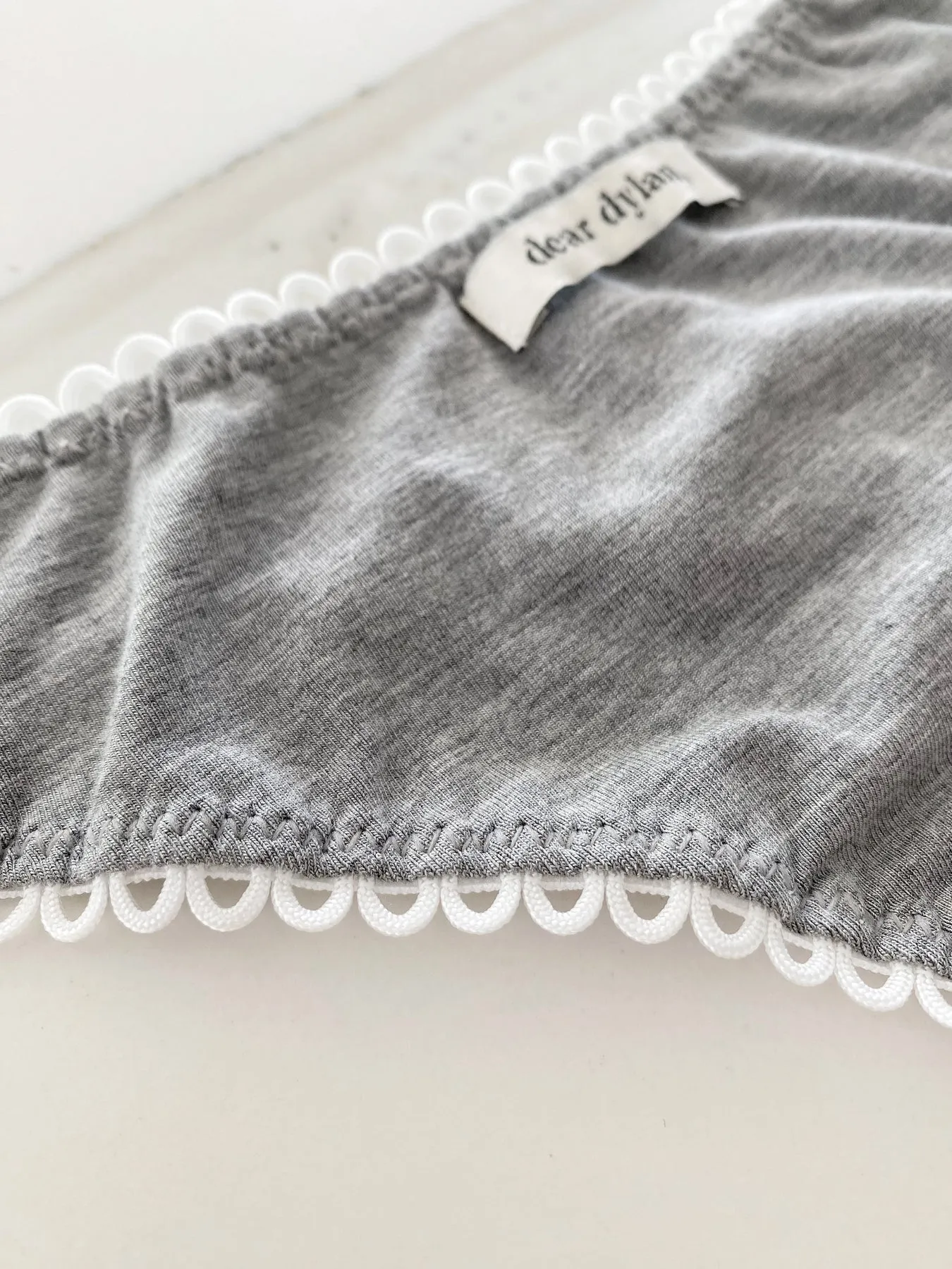 Dear Dylan | Eyelet Trim Thong - Grey Marle sold by Sister & Co product image thumbnail 4