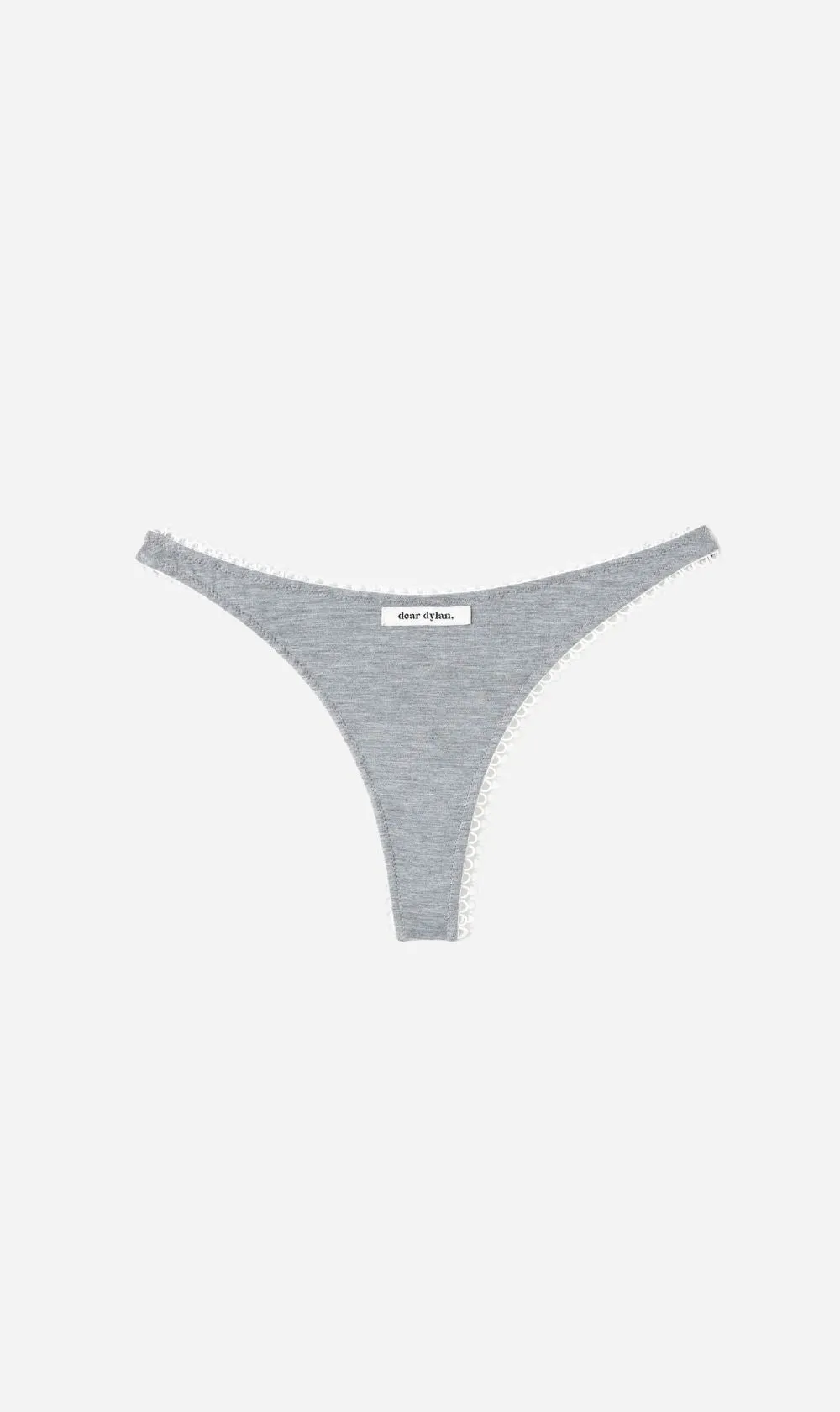 Dear Dylan | Eyelet Trim Thong - Grey Marle sold by Sister & Co
