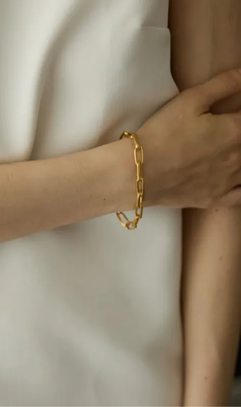Adorn | Long Box Bracelet - Satin & High Polish sold by Sister & Co