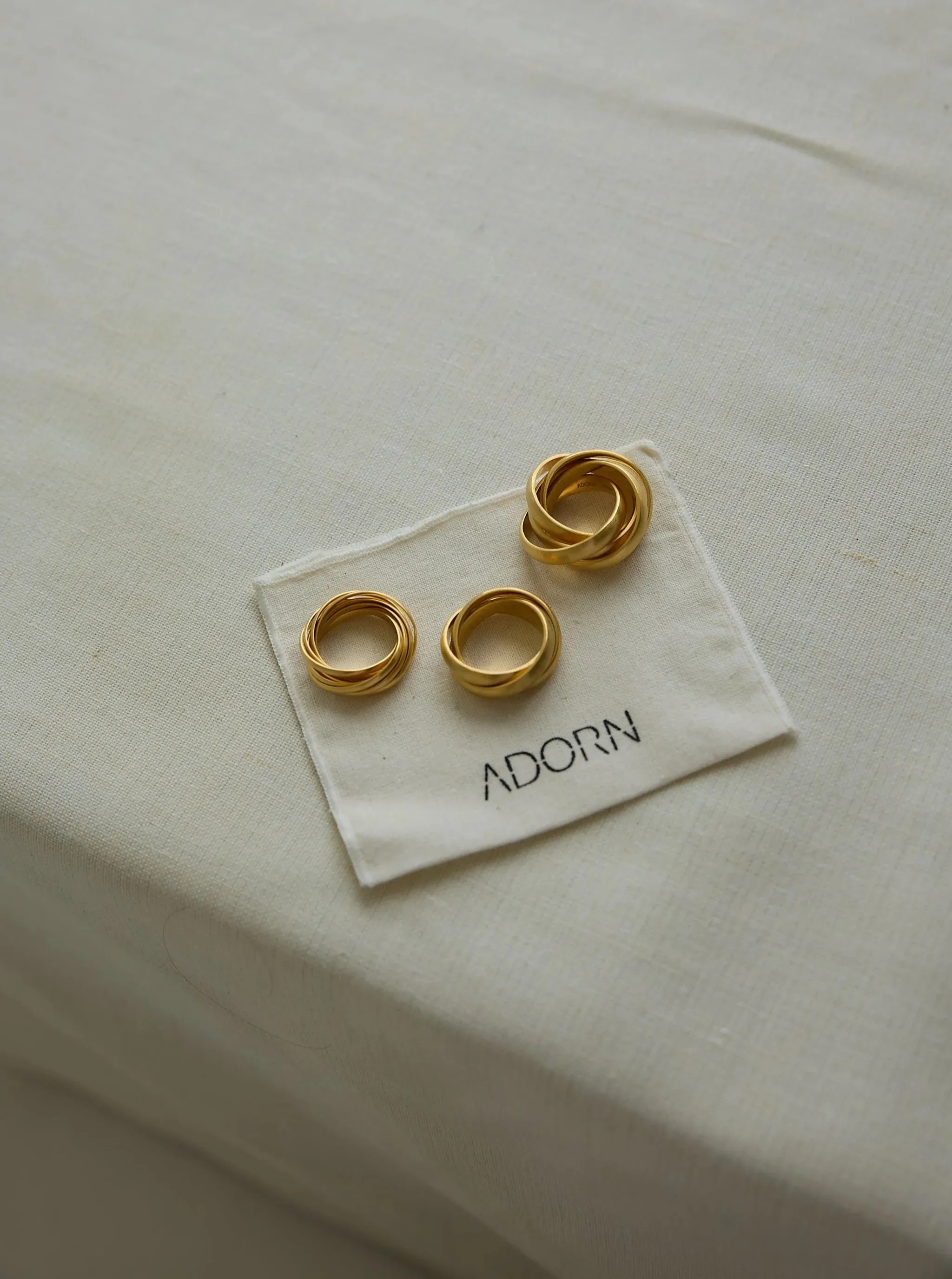Adorn | Trinity 3 Ring - Satin Polish sold by Sisters & Co product image thumbnail 2