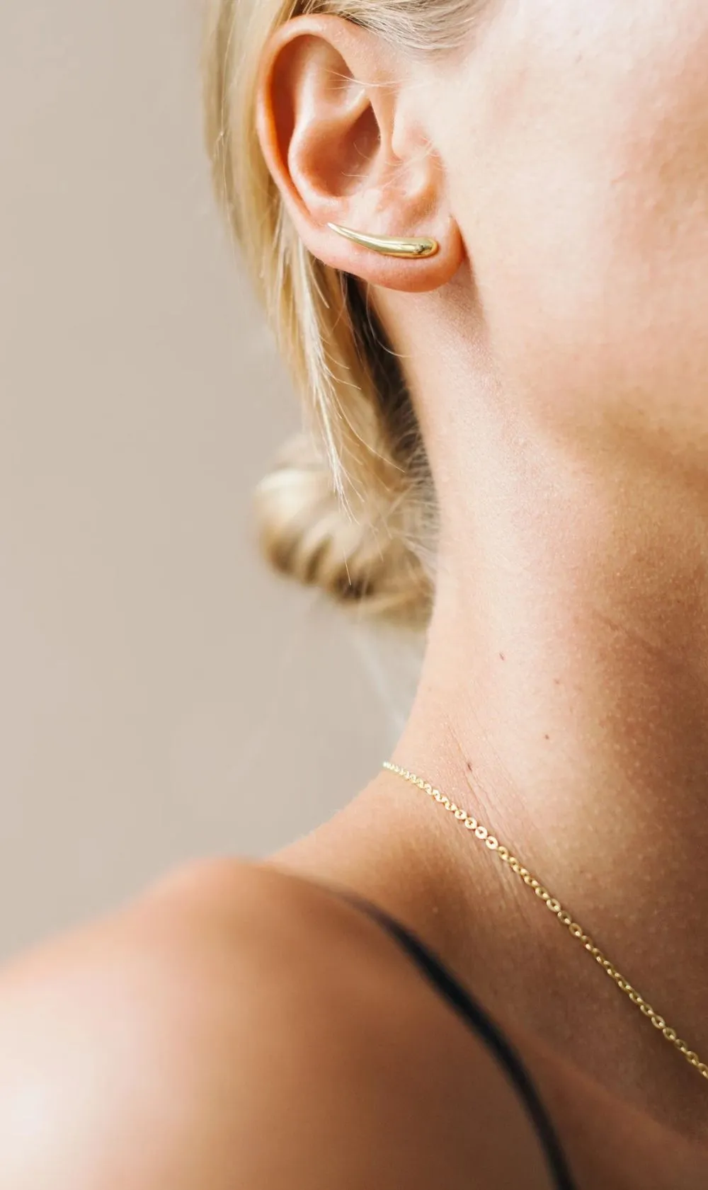 Adorn | Golden Drop Earring - High Polish sold by Sister & Co