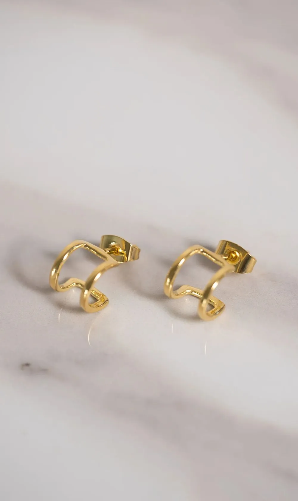 Adorn | Double Line Earring - High Polish sold by Sister & Co