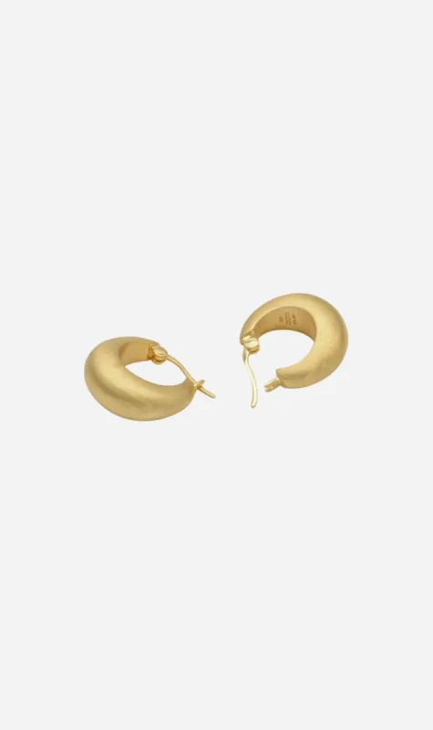 Adorn | Medium Moon Drop Earring - Satin Polish sold by Sister & Co