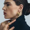 Adorn | Large Moon Drop Earring - High Polish sold by Sister & Co