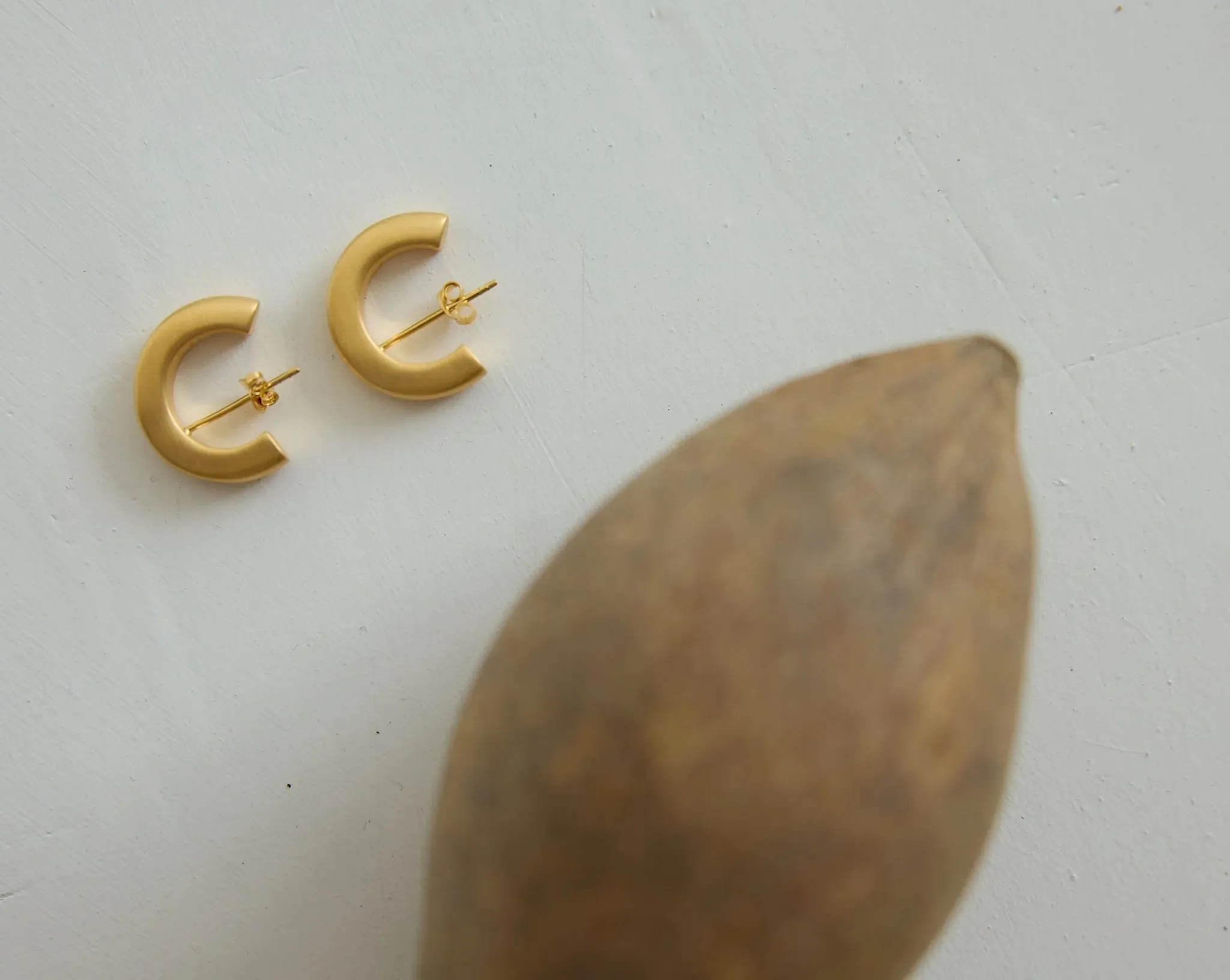 Adorn | Box Earcuff - Gold Satin Polish sold by Sister & Co product image thumbnail 2