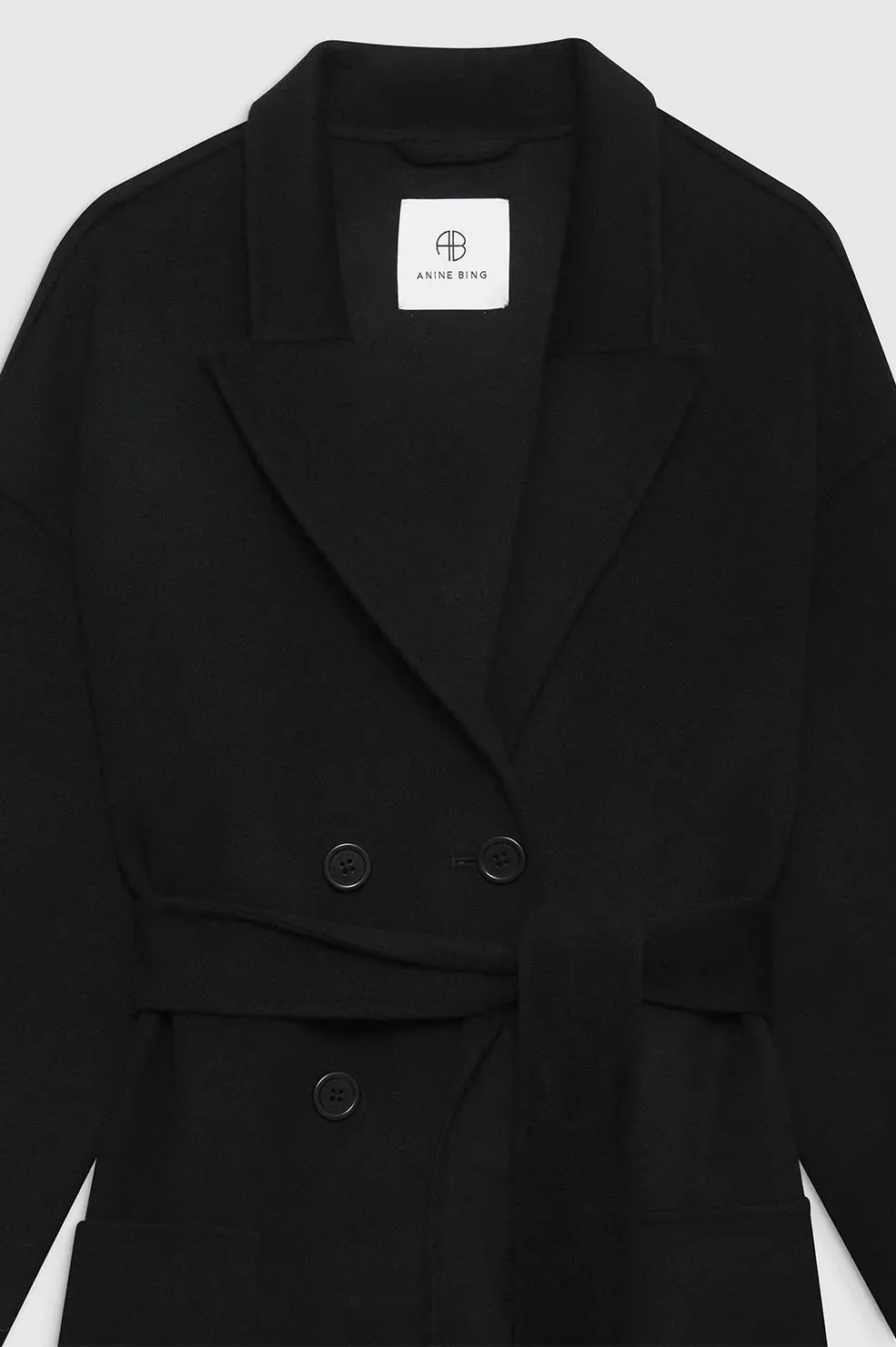 Anine Bing | Dylan Coat - Black Cashmere sold by Sisters & Co product image thumbnail 5