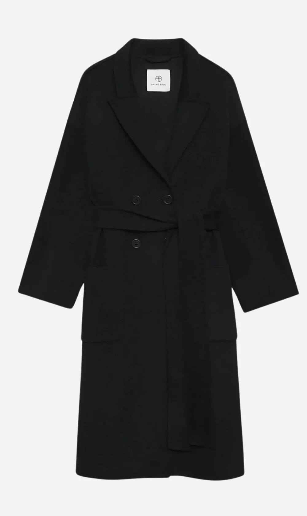Anine Bing | Dylan Coat - Black Cashmere sold by Sisters & Co