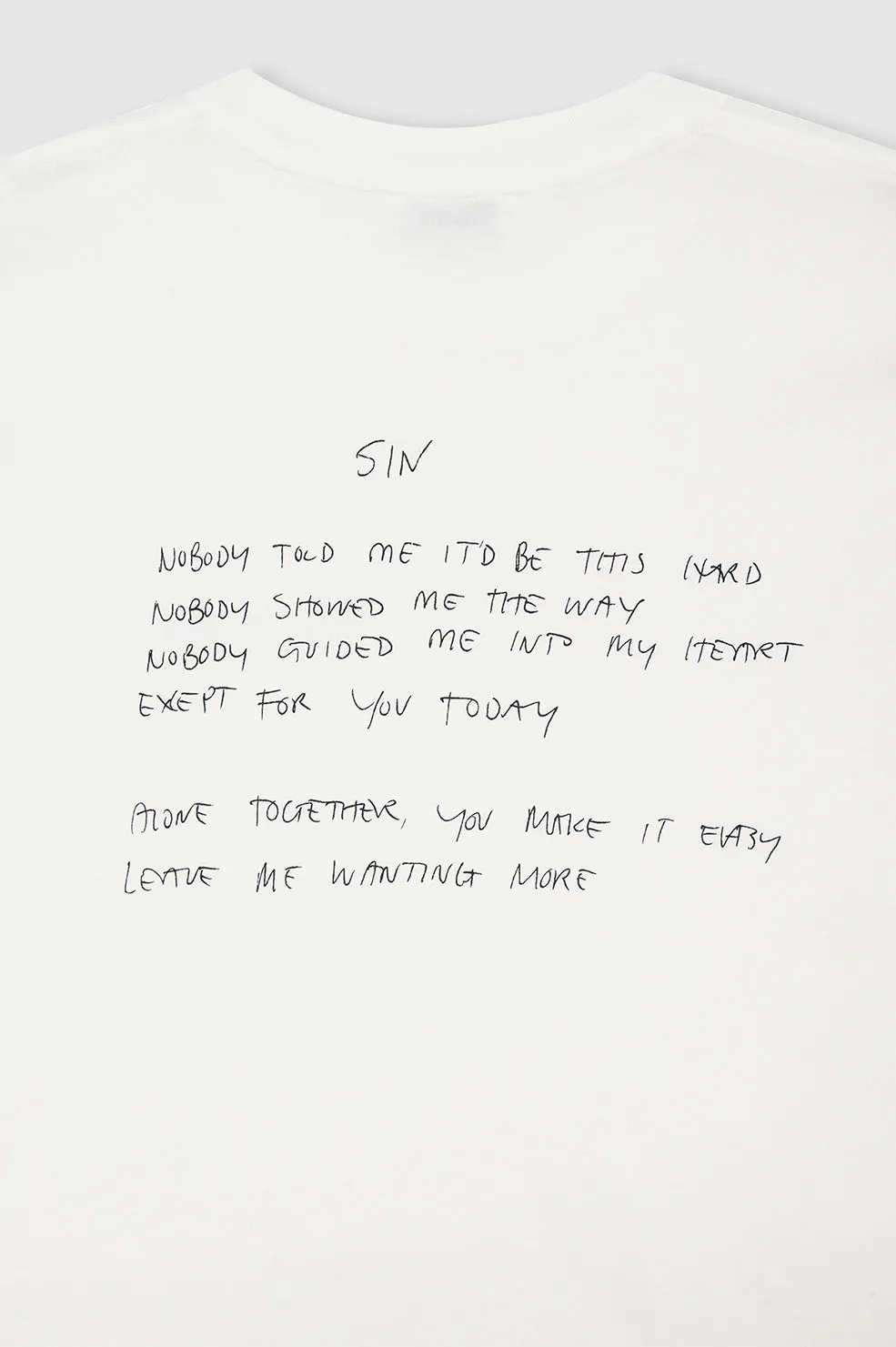 Anine Bing | Walker Tee Lyrics - Ivory sold by Sister & Co product image thumbnail 5