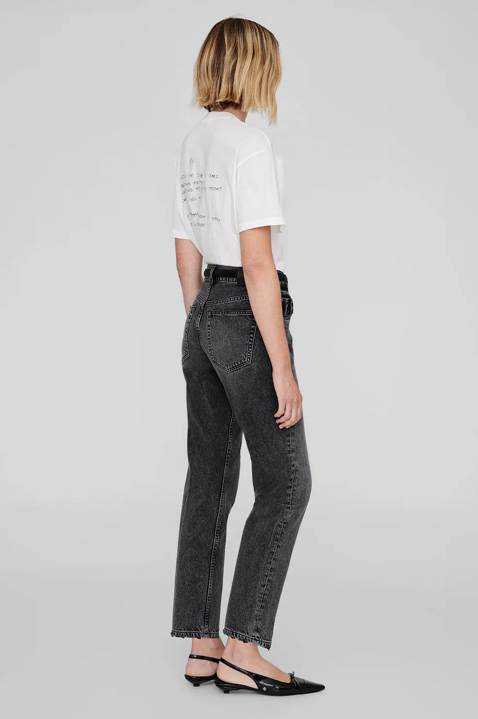 Anine Bing | Walker Tee Lyrics - Ivory sold by Sister & Co product image thumbnail 3