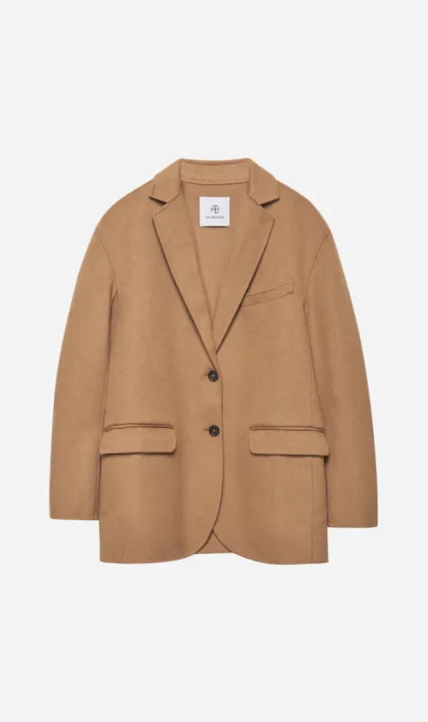 Anine Bing | Quinn Blazer - Camel Cashmere Blend sold by Sister & Co