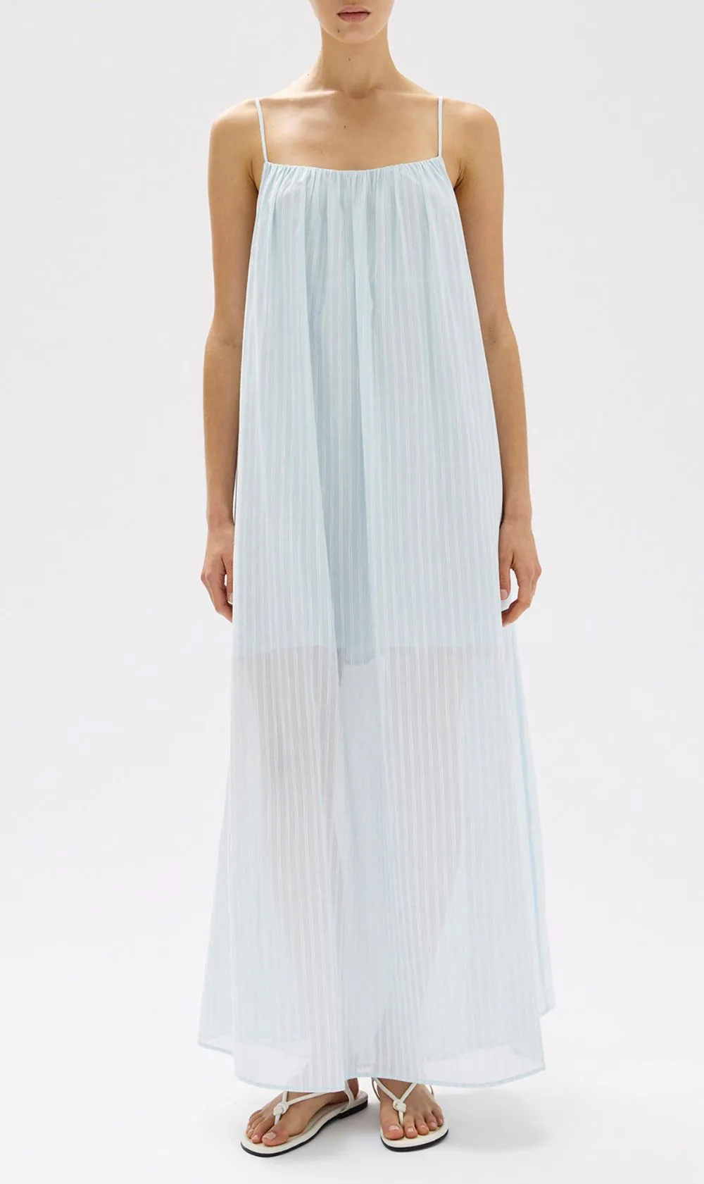 Assembly Label | Cammy Stripe Maxi Dress - Blue Haze/White sold by Sister & Co