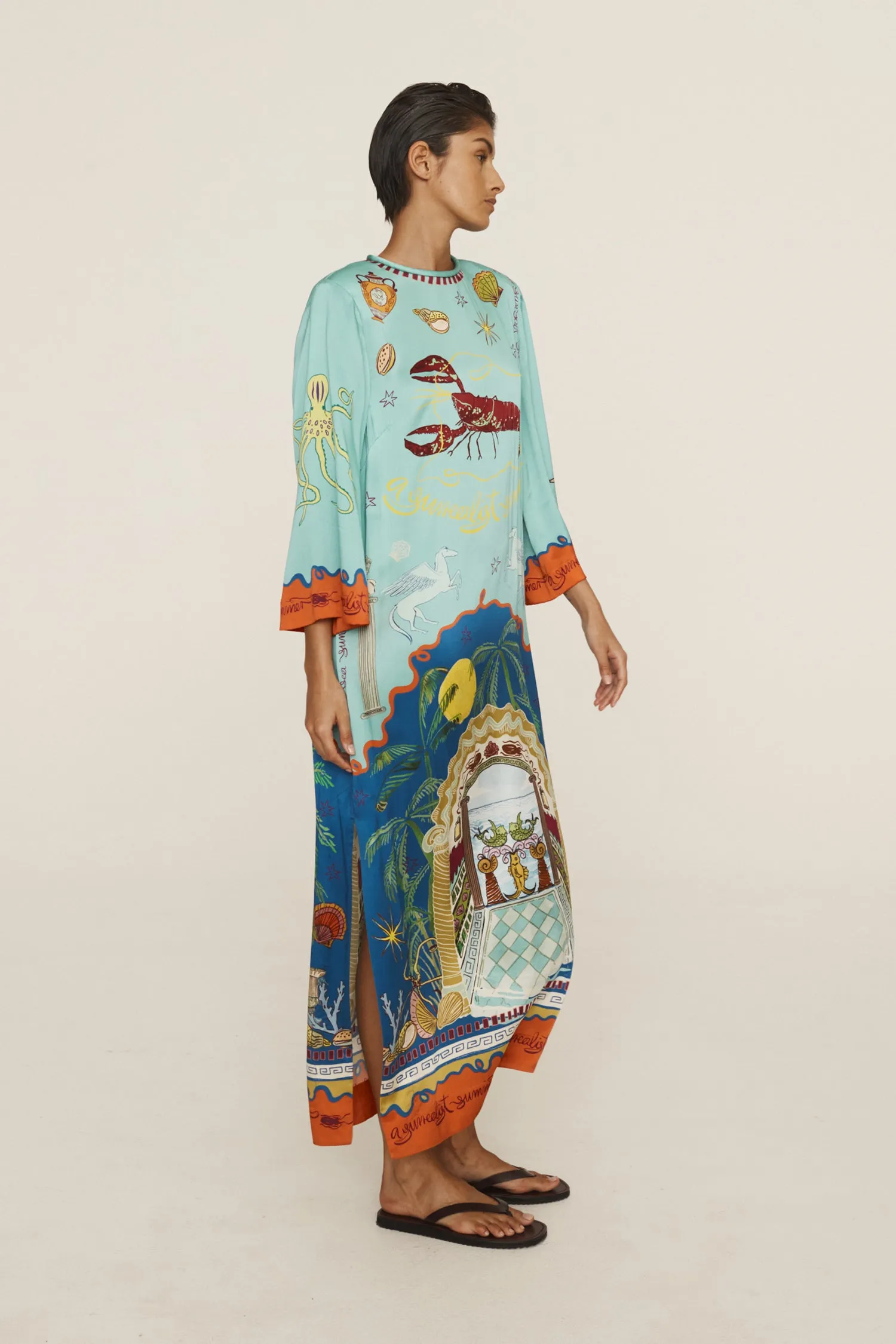 Alemais | Surrealist Summer Midi Silk Dress sold by Sister & Co product image thumbnail 3