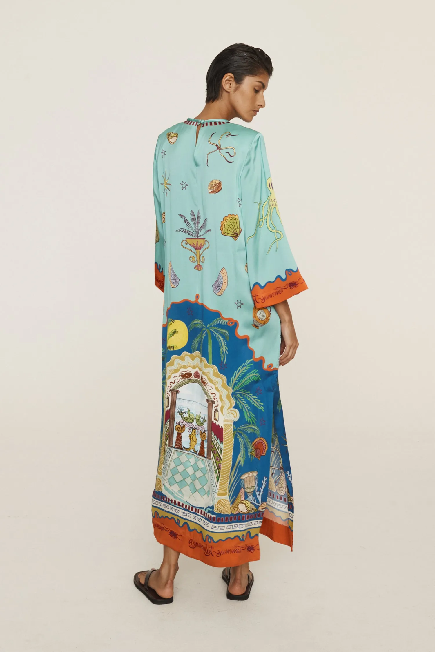 Alemais | Surrealist Summer Midi Silk Dress sold by Sister & Co product image thumbnail 4