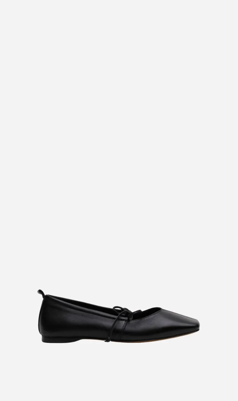 La Tribe | Square Toe Flat - Black sold by Sister & Co