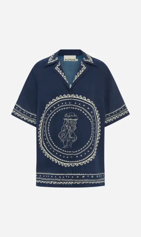 Alemais | Oceane Silk Shirt sold by Sister & Co