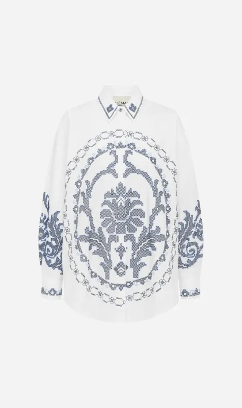 Alemais | Hazel Embroidered Shirt sold by Sister & Co