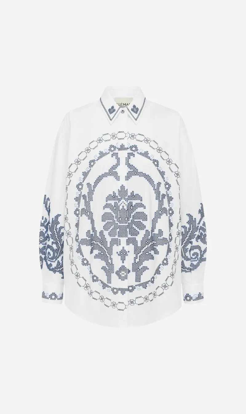 Alemais | Hazel Embroidered Shirt sold by Sister & Co