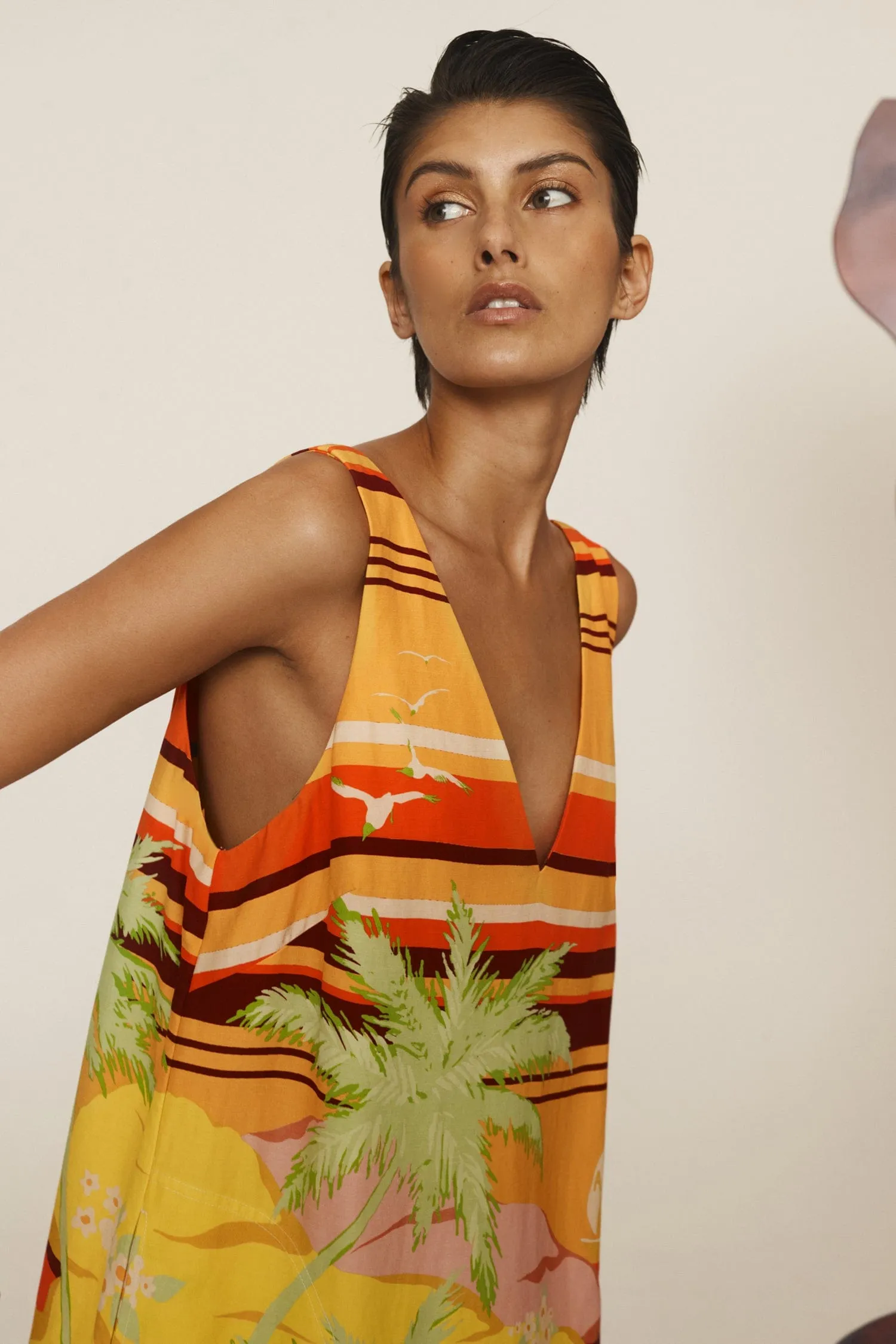 Alemais | Palm Island V Neck Mini Dress sold by Sister & Co product image thumbnail 5