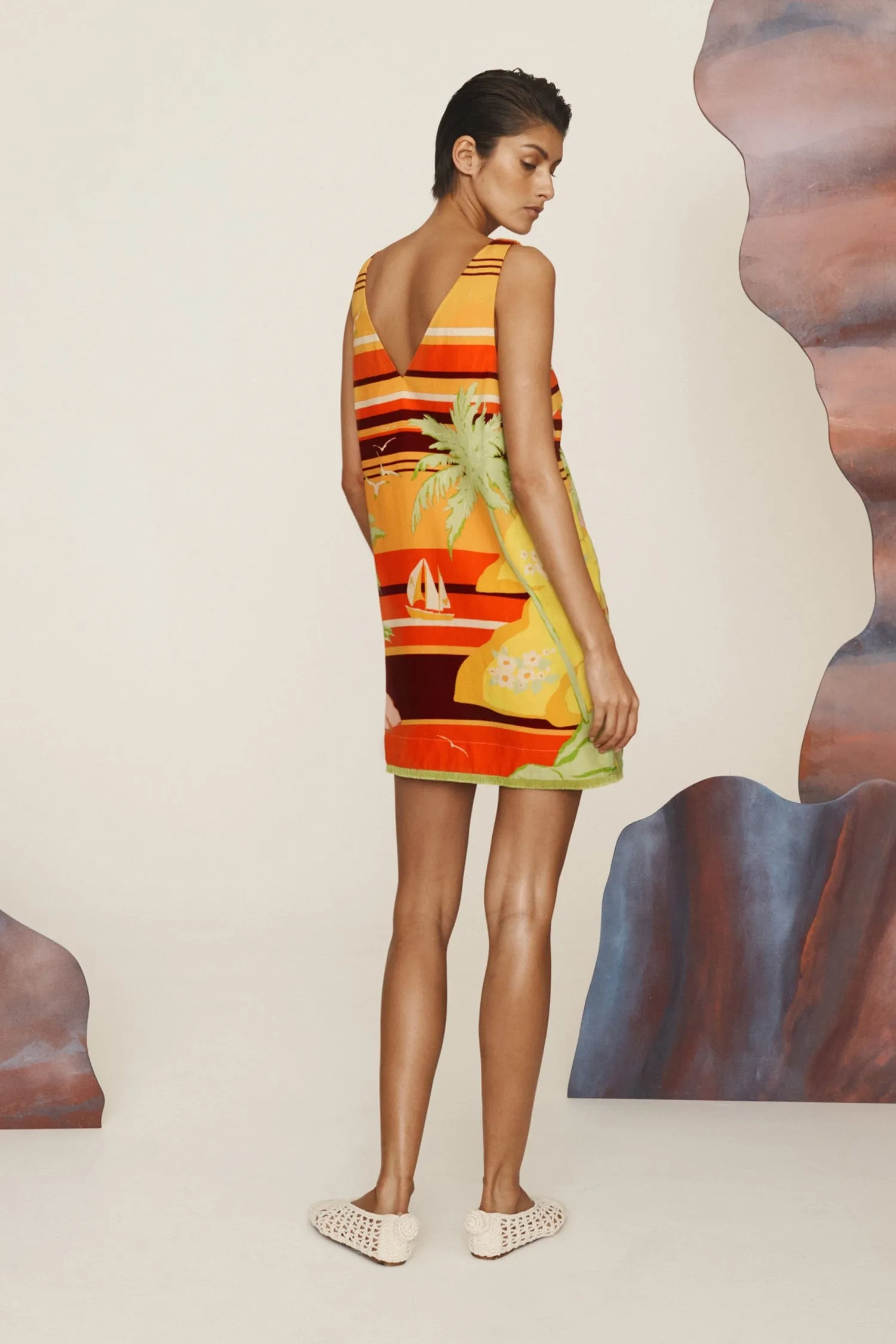 Alemais | Palm Island V Neck Mini Dress sold by Sister & Co product image thumbnail 4