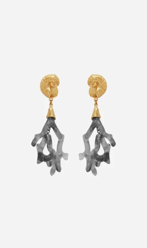 Alemais | Reverie Resin Coral Drop Earrings sold by Sister & Co