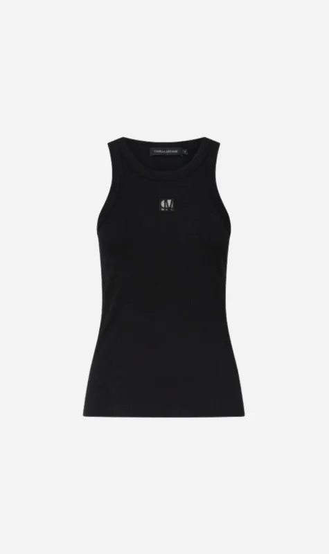 Camilla and Marc | Bloom Embroidered Tank - Black sold by Sister & Co