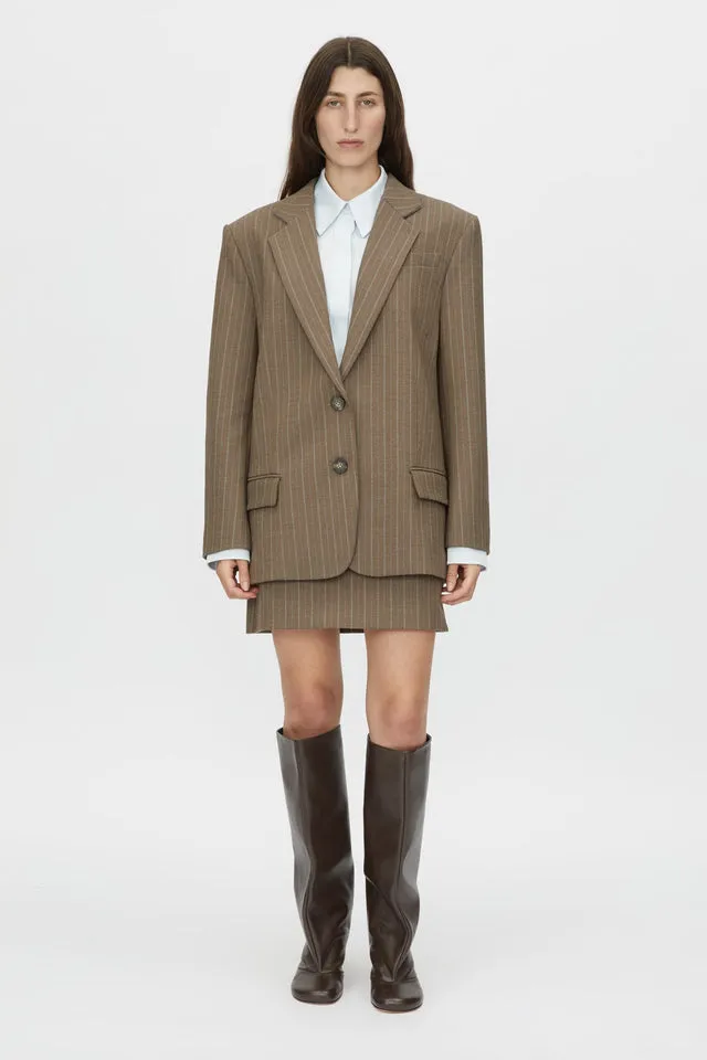 Camilla and Marc | Calone Blazer - Chestnut Stripe sold by Sister & Co product image thumbnail 2