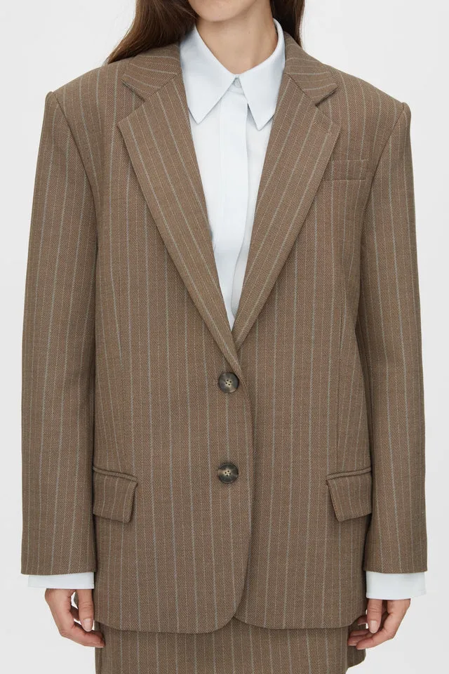 Camilla and Marc | Calone Blazer - Chestnut Stripe sold by Sister & Co product image thumbnail 5